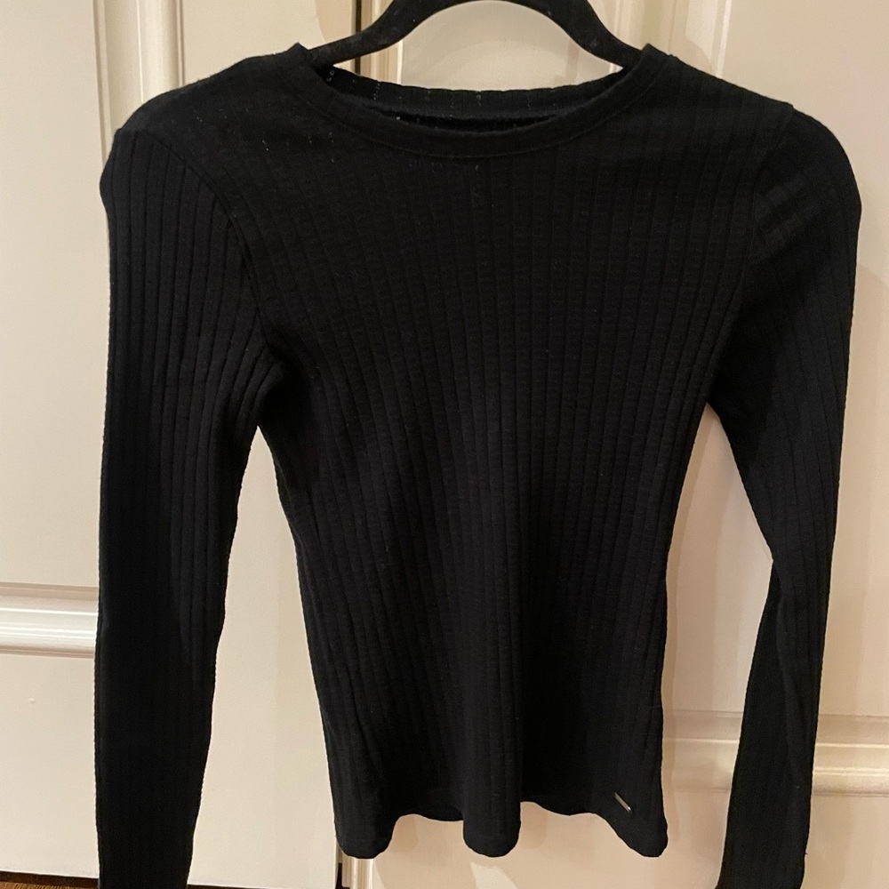 Black long sleeve top